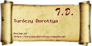 Turóczy Dorottya névjegykártya